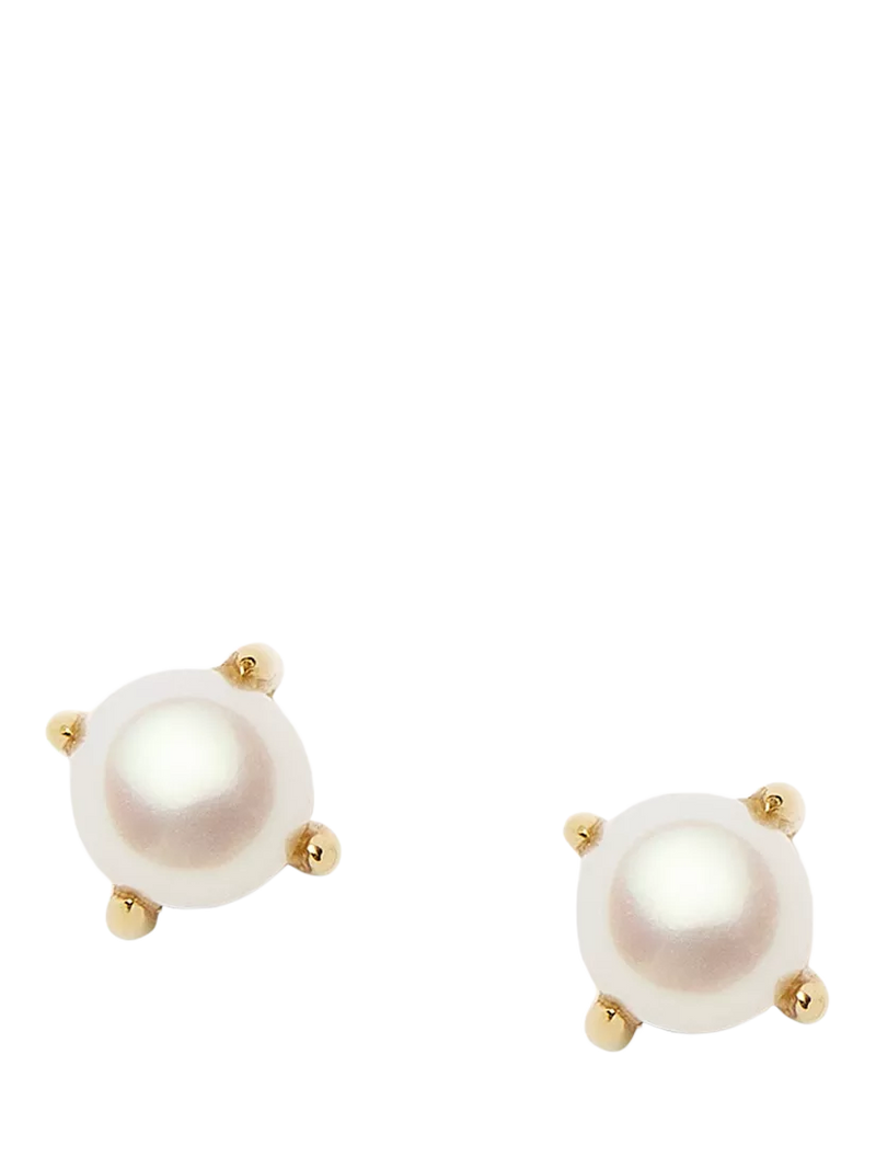 Missoma pearl stud earrings gold white studs, UK version