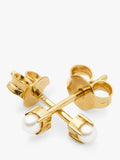 Missoma pearl stud earrings gold white studs, UK version