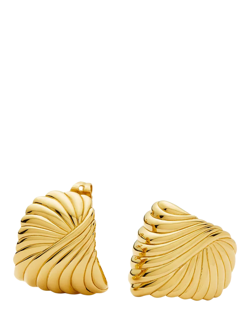 Missoma Ridge Studs gold earrings, UK version