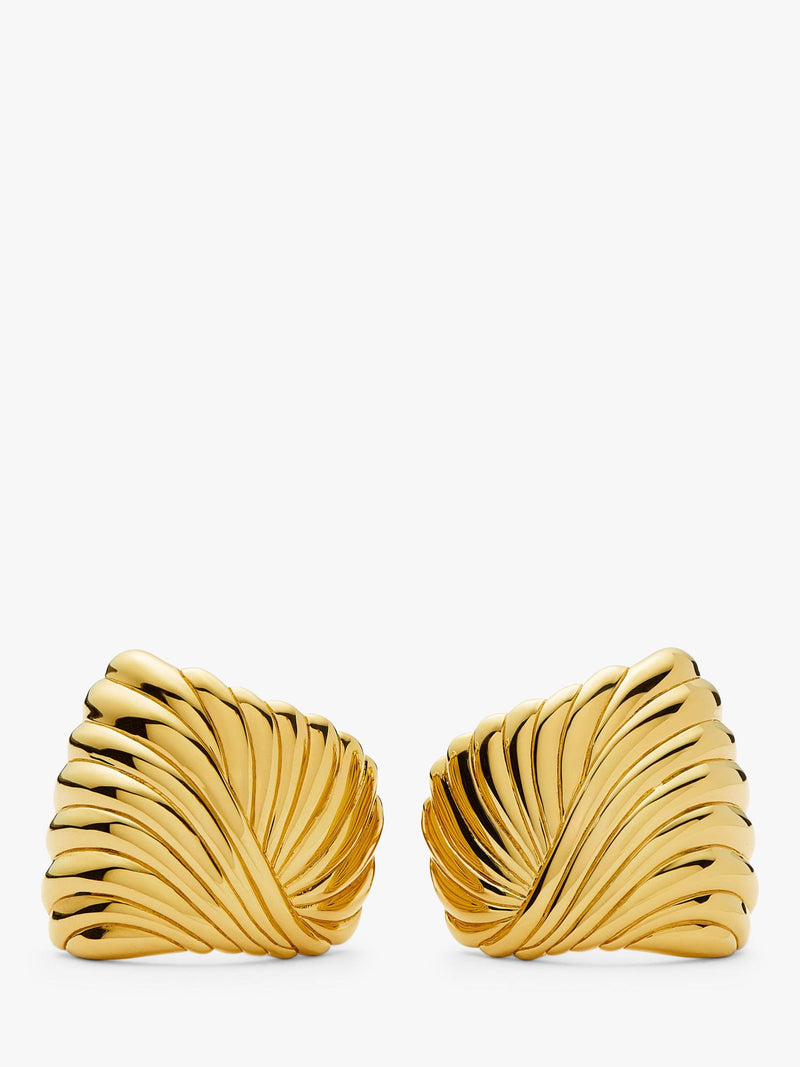 Missoma Ridge Studs gold earrings, UK version