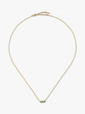 Missoma emerald solitaire trio necklace gold 45cm - British product