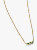 Missoma emerald solitaire trio necklace gold 45cm - British product