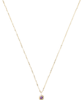 Missoma 14ct yellow gold birthstone pendant necklace with amethyst (British brand)
