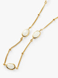 Missoma moonstone charm necklace gold plated vermeil, imported from the UK