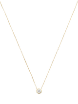 John Lewis Missoma 14ct Yellow Gold Solitaire Diamond Pendant Necklace, 45cm- Buy online at McGrocer