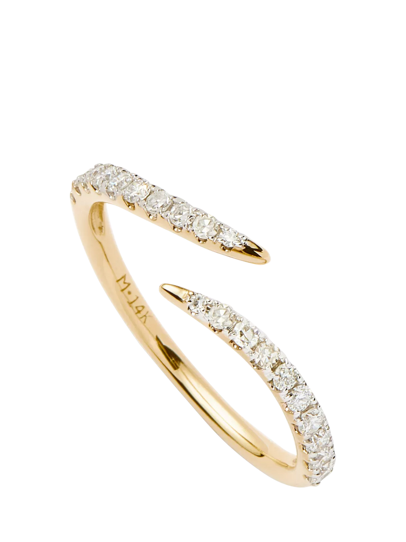 Missoma Fine Open Claw Diamond Ring 14ct gold - British product