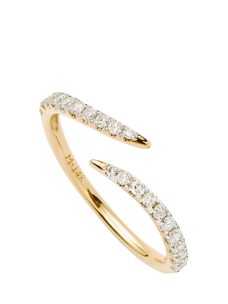Missoma Fine Open Claw Diamond Ring, Gold, P