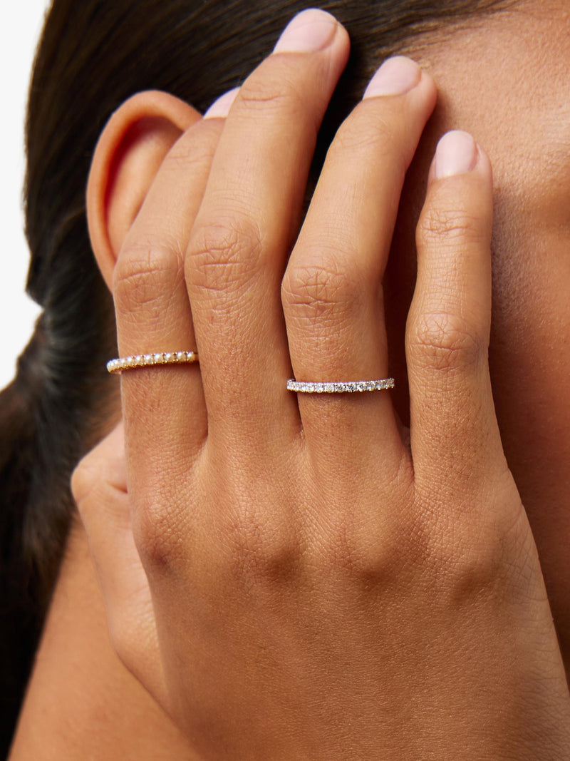 Missoma half eternity diamond ring yellow gold - British product