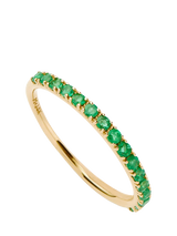 John Lewis Missoma 14ct Yellow Gold Half Eternity Emerald Ring- Buy online at McGrocer