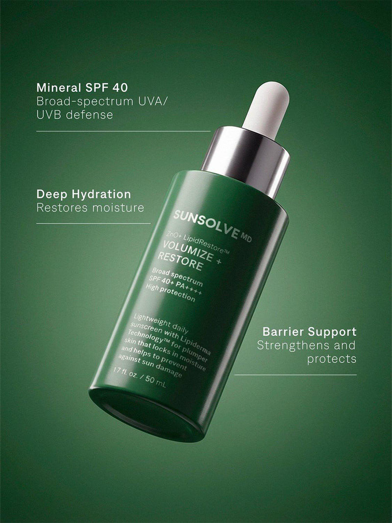 SunsolveMD LipidRestore SPF 40 volumising sunscreen 50ml - British product