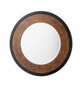 John Lewis Laura Ashley Cara Round Wood Wall Mirror, 60cm, Mottled Bronze- Buy online at McGrocer
