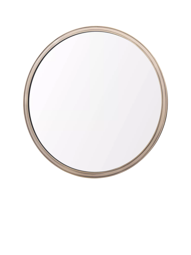 Laura Ashley round wall mirror antique brass 60cm, UK version