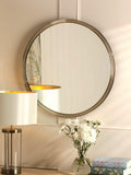 Laura Ashley round wall mirror antique brass 60cm, UK version