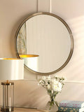 Laura Ashley round wall mirror antique brass 60cm, UK version