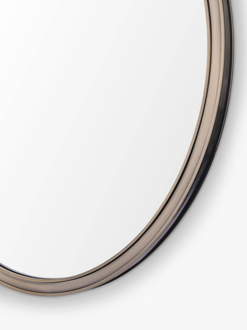 Laura Ashley round wall mirror antique brass 60cm, UK version