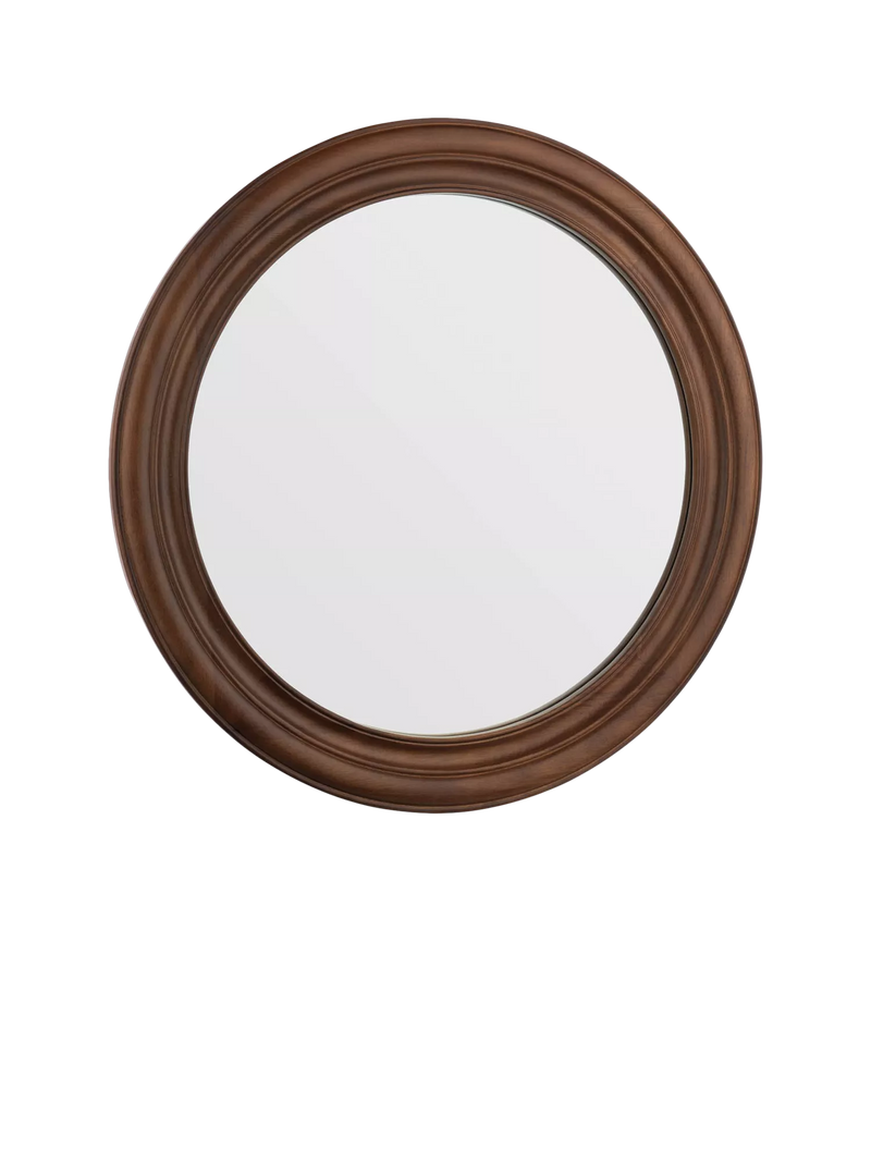 Laura Ashley round wall mirror 60cm dark stain, imported from the UK