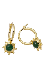 John Lewis Daisy London 18ct Gold Plated Aventurine Healing Hoop Earrings- Buy online at McGrocer