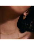 Daisy London 18ct gold plated scribble heart hoop earrings (British brand)