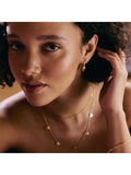 Daisy London 18ct gold plated scribble heart hoop earrings (British brand)