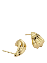 John Lewis Daisy London Sculptural Mini Wave Stud Earrings, Gold- Buy online at McGrocer