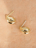 Daisy London mini gold wave stud earrings (British brand)