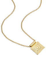 John Lewis Daisy London Layered Square Pendant Necklace, Gold- Buy online at McGrocer