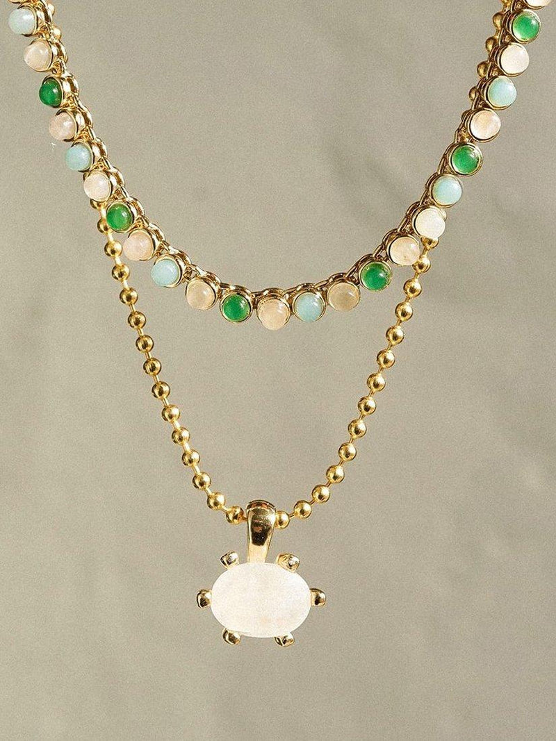 Daisy London gold moonstone claw necklace (British brand)
