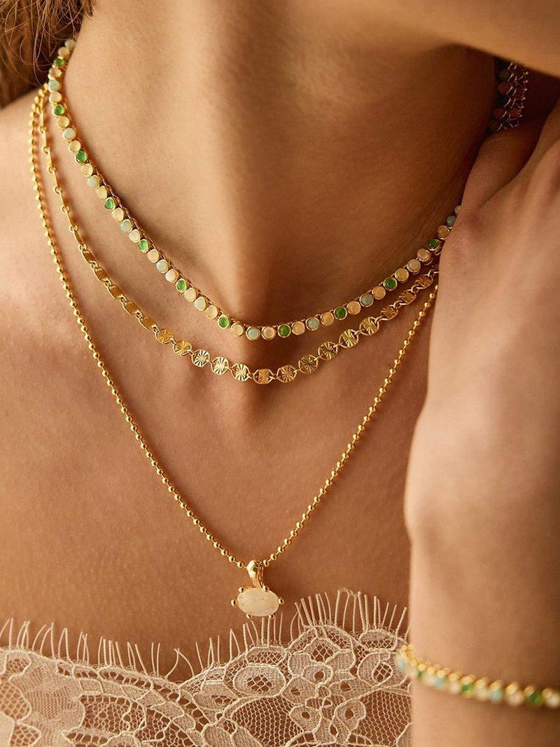 Daisy London gold moonstone claw necklace (British brand)