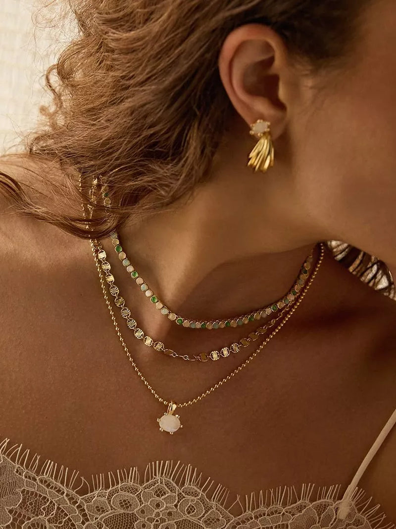 Daisy London gold moonstone claw necklace (British brand)