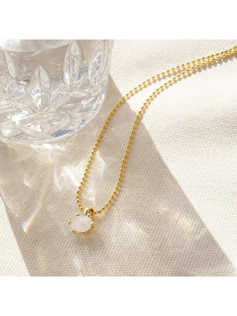 Daisy London gold moonstone claw necklace (British brand)