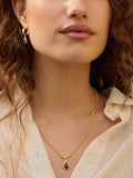 Daisy London gold plated jasper pendant necklace (British brand)