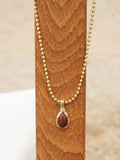 Daisy London gold plated jasper pendant necklace (British brand)