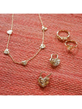 Daisy London 18ct gold plated scribble heart necklace - British product