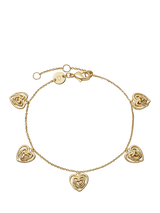 John Lewis Daisy London 18ct Gold Plated Scribble Heart Charm Bracelet- Buy online at McGrocer