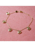 Daisy London gold plated heart charm bracelet 18ct (British brand)
