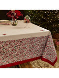 Spode Yuletide cotton tablecloth red 180x140cm (British brand)