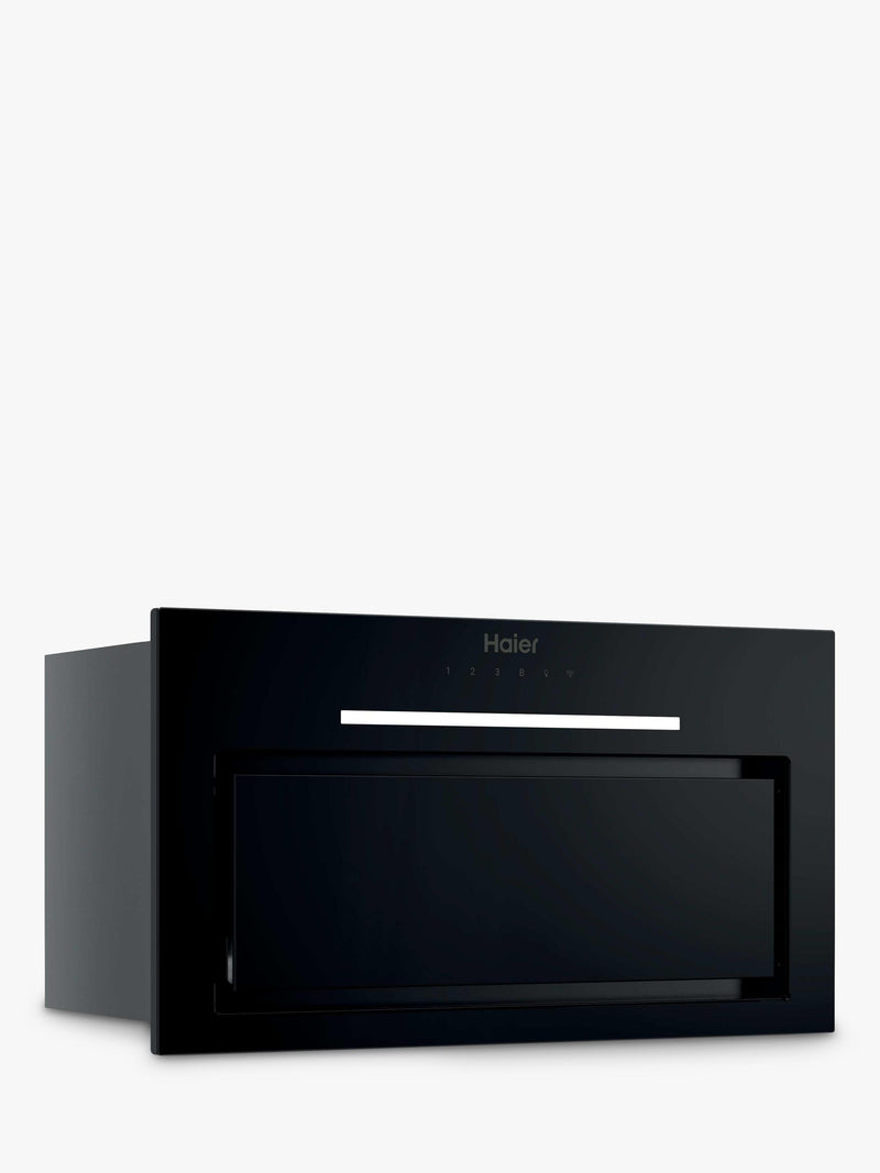 Haier 52cm canopy cooker hood black glass - British product