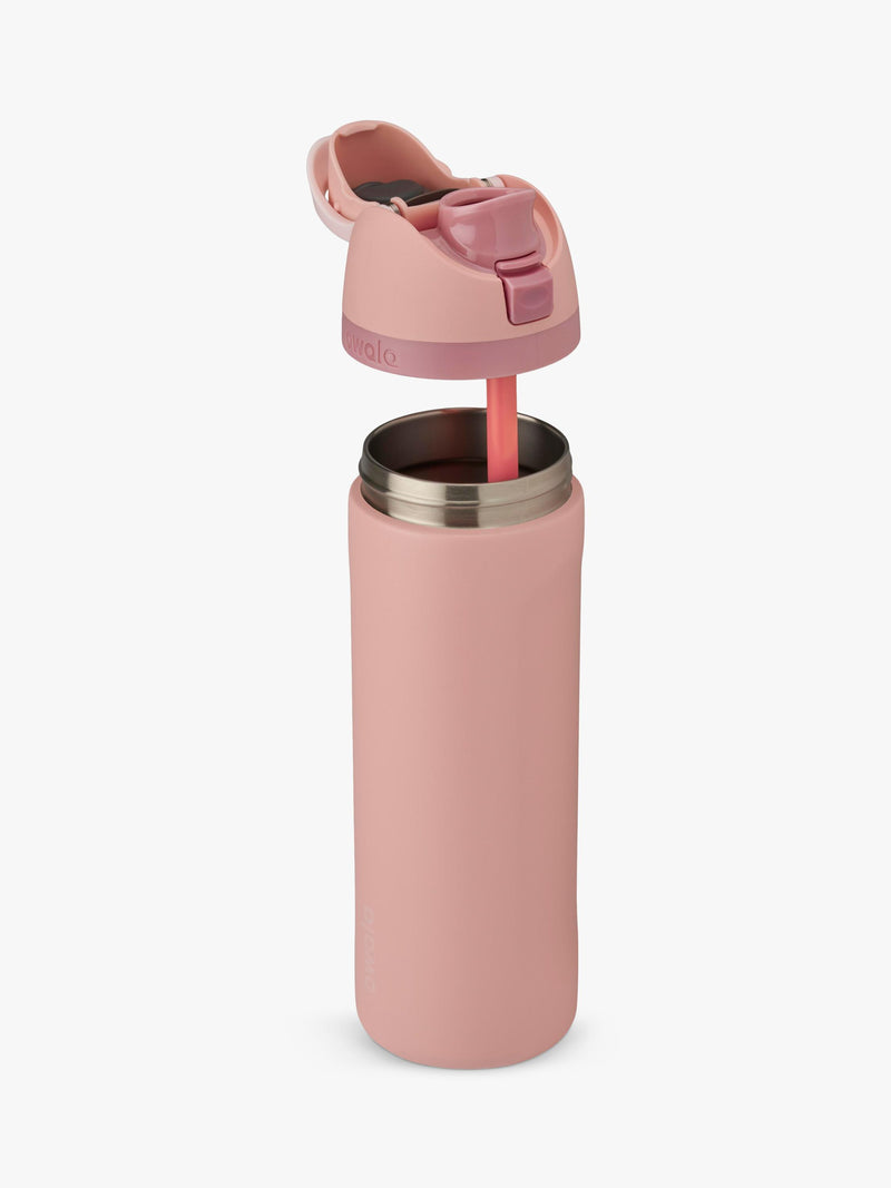 Owala FreeSip stainless steel drink bottle 710ml Rose Quartz, imported from the UK