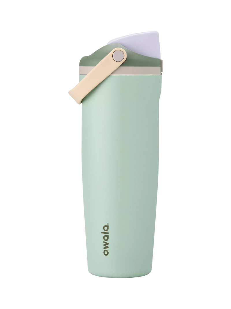 Owala FreeSip Sway stainless steel drinks bottle 850ml Eucalyptus - British product