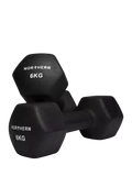 Northern Gym Equipment neoprene hex dumbbell black 6kg - British product