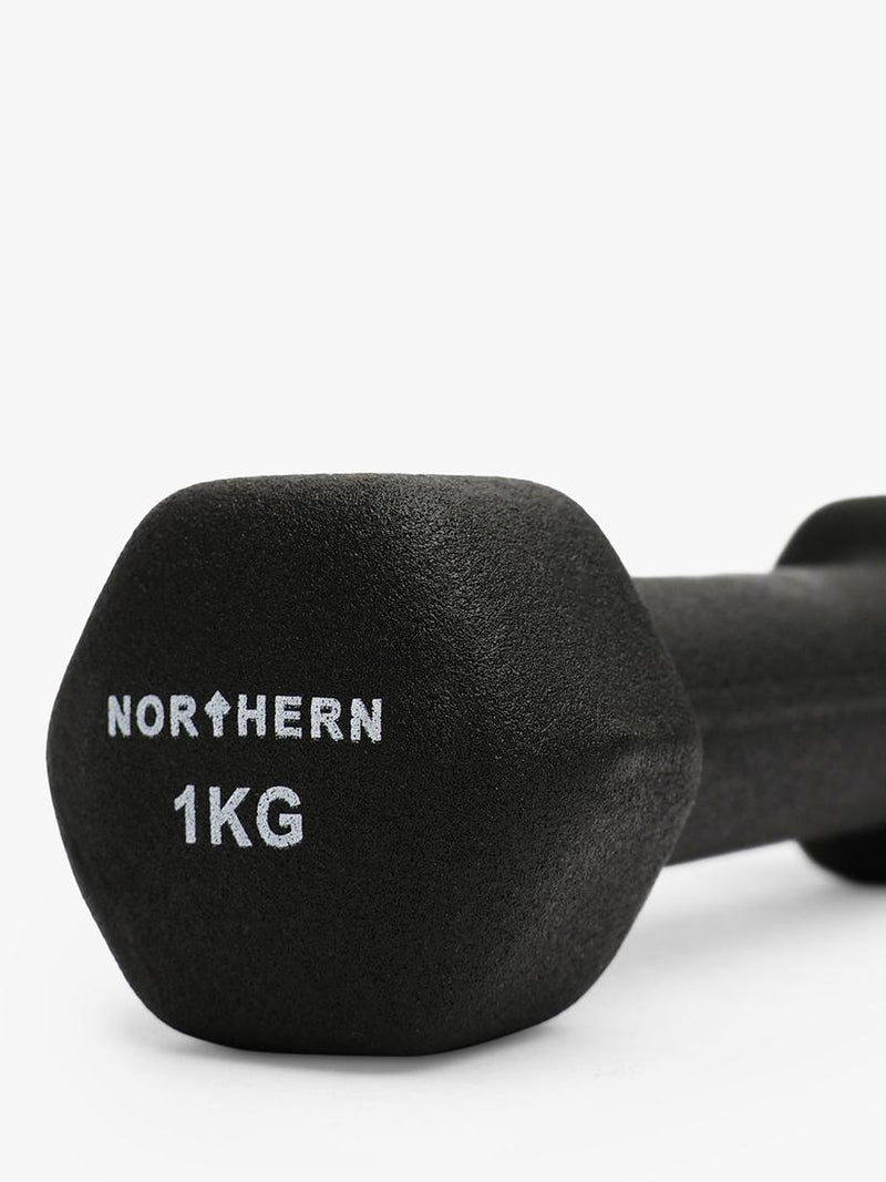 Northern Gym Equipment neoprene hex dumbbell 1kg, imported from the UK