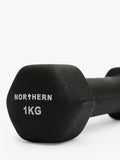 Northern Gym Equipment neoprene hex dumbbell 1kg, imported from the UK