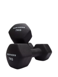 Northern Gym Equipment Neoprene Hex Dumbbell 7kg Black, imported from the UK