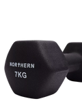 Northern Gym Equipment Neoprene Hex Dumbbell 7kg Black, imported from the UK