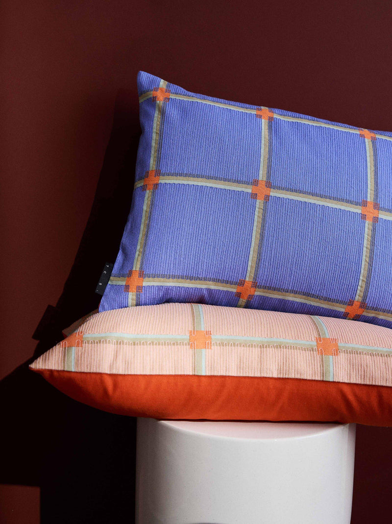 The Conran Shop Cuba cotton cushion blue (British brand)