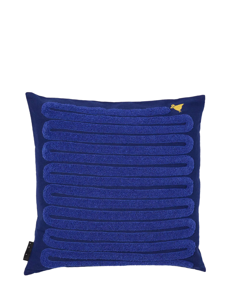 The Conran Shop Early Bird cotton cushion navy 45cm - British product