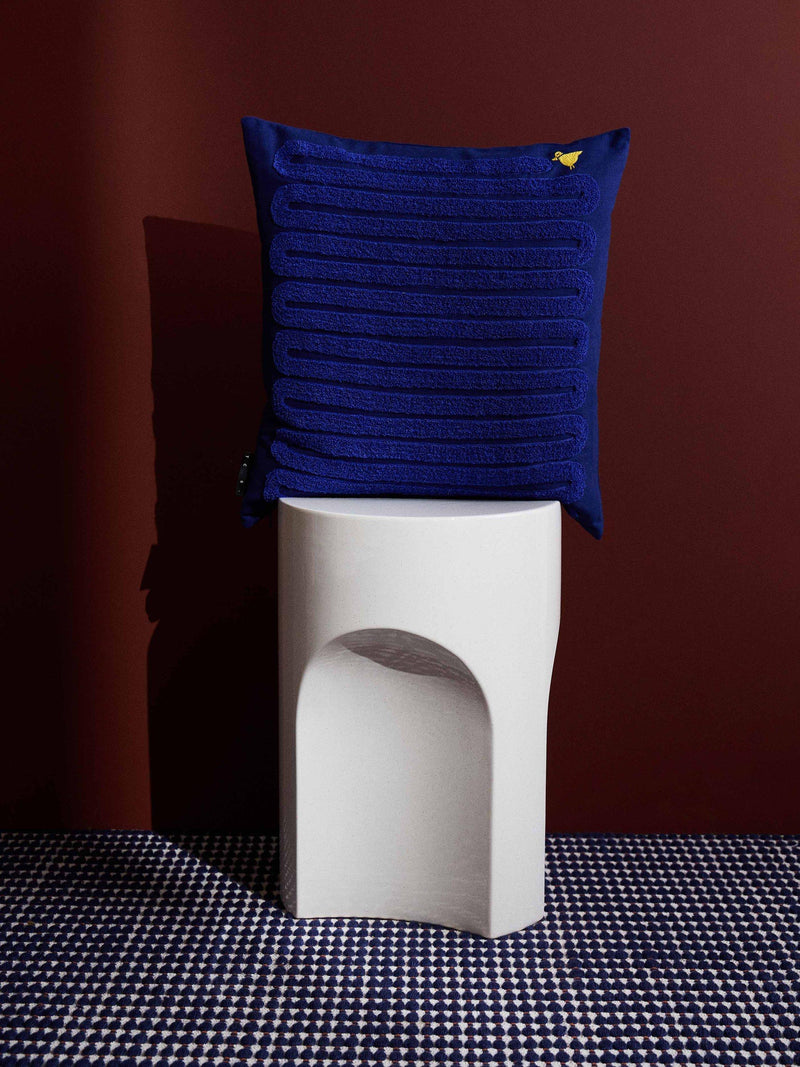 The Conran Shop Early Bird cotton cushion navy 45cm - British product