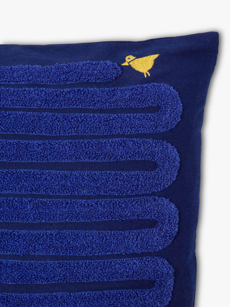 The Conran Shop Early Bird cotton cushion navy 45cm - British product