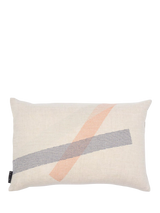 John Lewis The Conran Shop Furrow Linen Cushion, Sage/Orange- Buy online at McGrocer