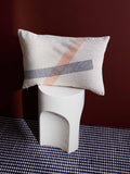 Conran Shop Furrow linen cushion sage orange, imported from the UK